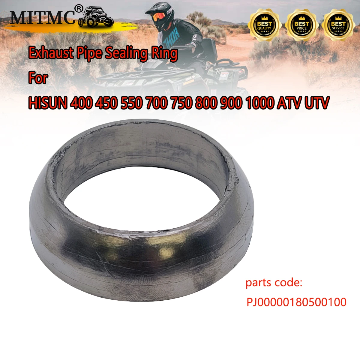 

Exhaust Pipe Sealing Ring For HISUN 400 450 550 700 750 800 900 1000 ATV UTV PJ00000180500100