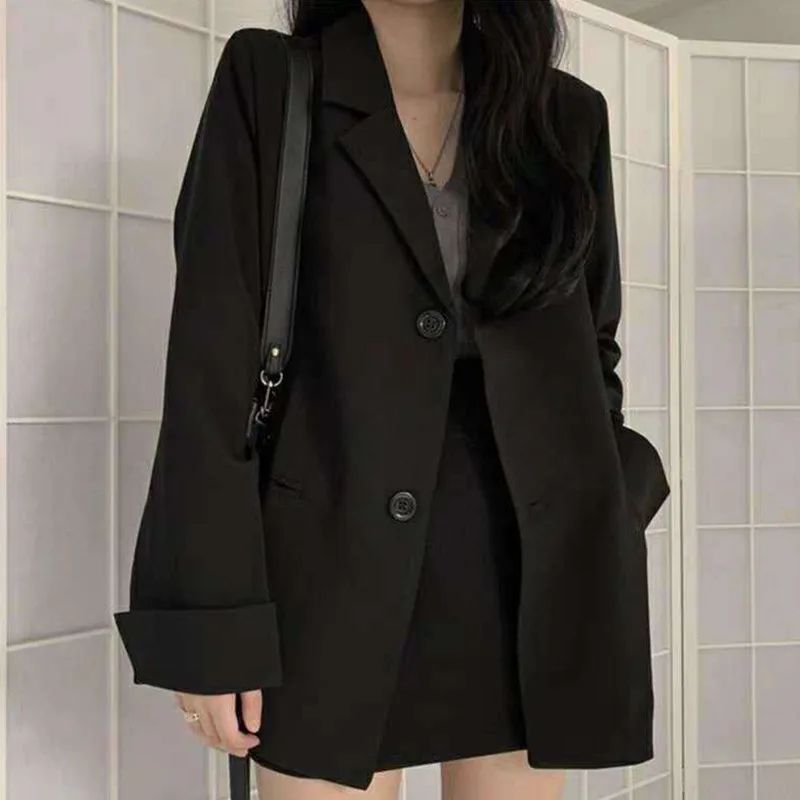 Women\'s Suit Temperament Simple Student Premium Jacket Female Spring Autumn Foreign Air Small Fragrance Fashion Loose Small Suit