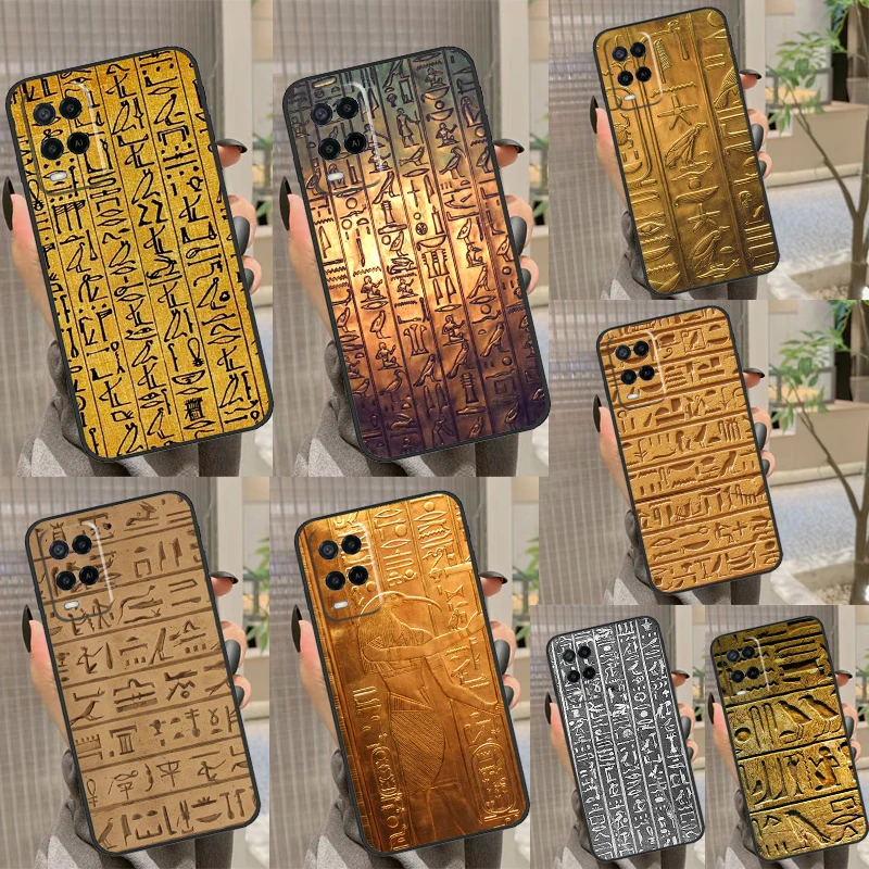 Egyptian Hieroglyphics Case For OPPO A57 A17 A57S A5 A9 A53 A15 A16 A77 A76 A96 A52 A72 A54 A74 A94 A58 A78 A98