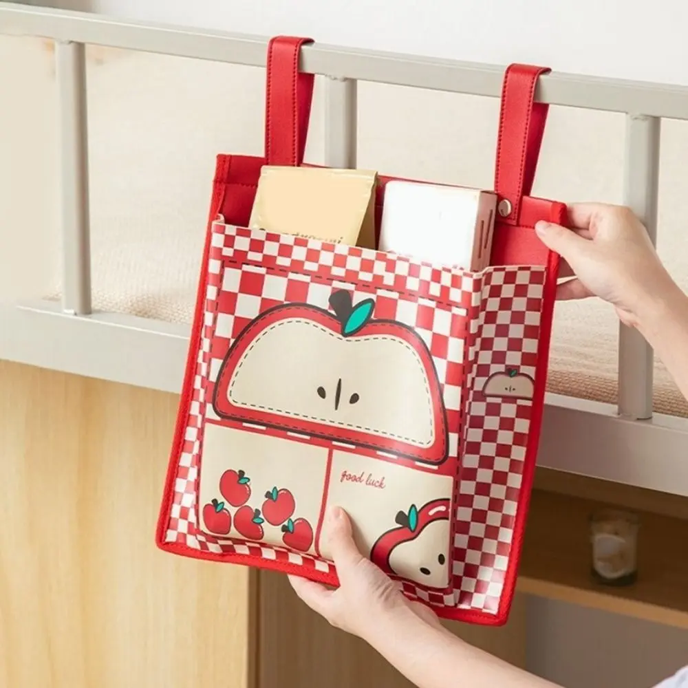 

PU Bedside Hanging Bag Wall Mounted Large Capacity Storage Hanging Bag Decorative Space Saving Underwear Storage Bag