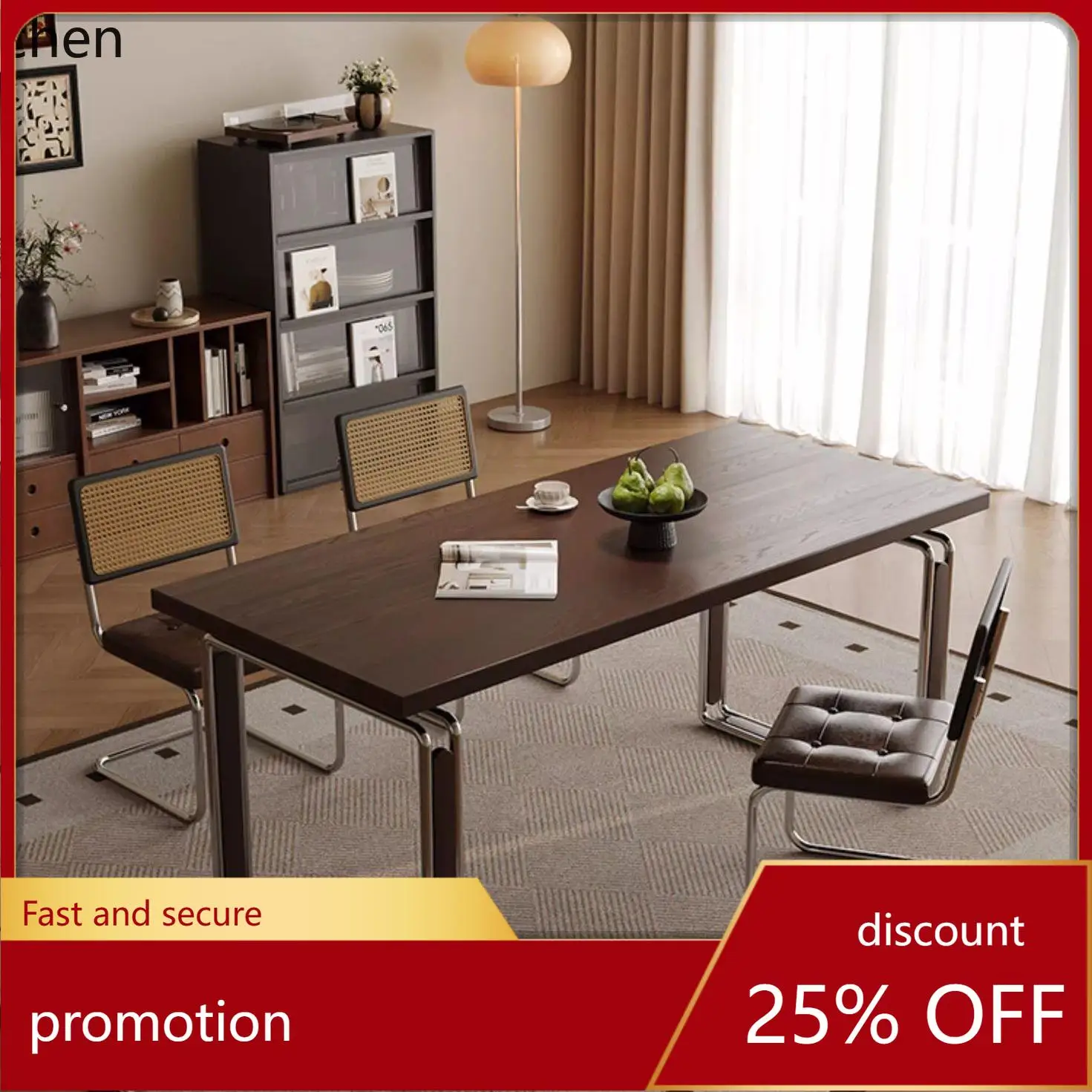 

Обеденный стол Hxl из массива дерева, домашний письменный стол, прямоугольный рабочий стол из ясеня