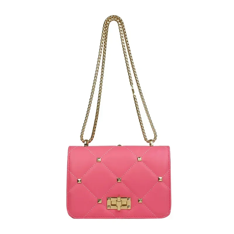 Women New Fashion Chain Crossbody Shoulder Small Square Bag Clutch Purse Luxury Design Brand