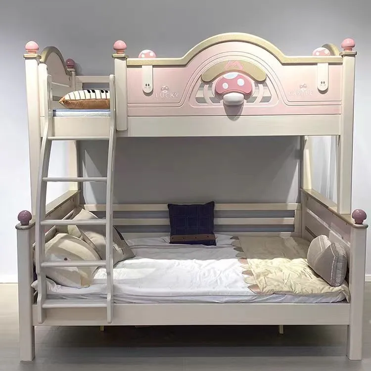 

Customizable solid wood cherry wood children's bed high and low bed bunk two layers