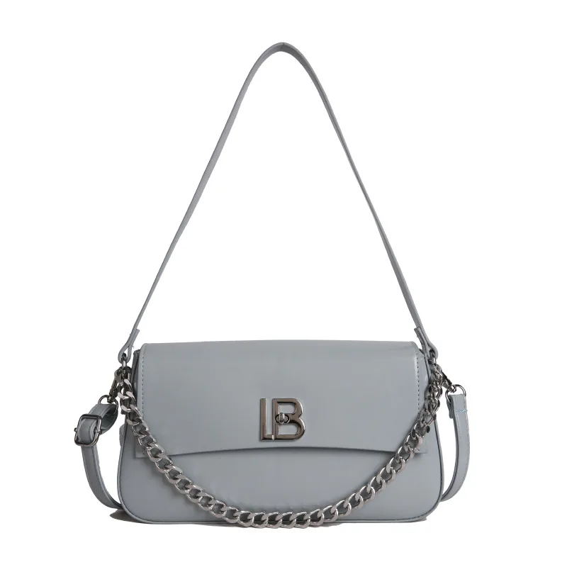 

2025 Spring Summer Chain Strap Square Luxe Underarm Purse for Women Fashion Shoulder Tote Versatile Crossbody Chic Bag