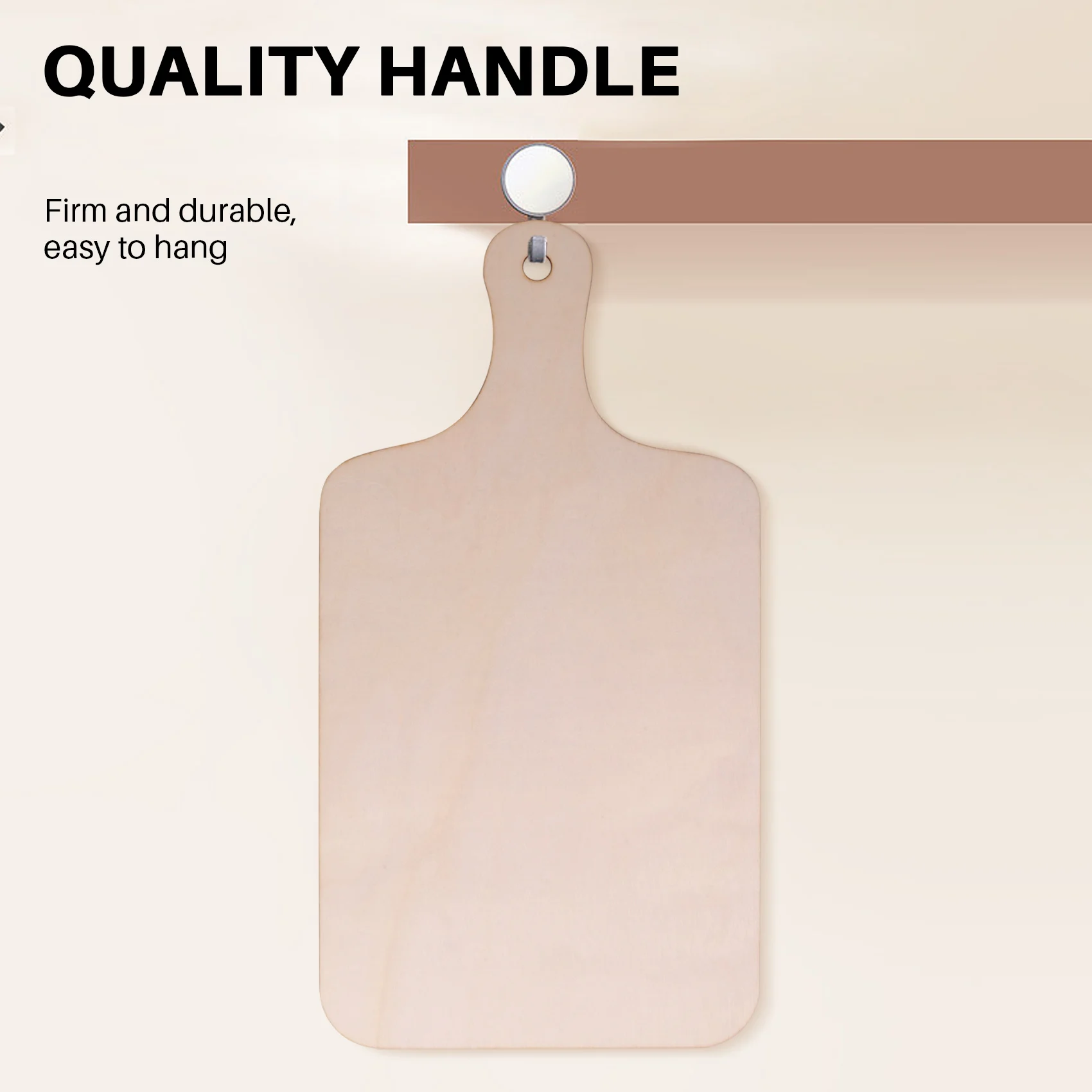 M12K-6 Pieces Christmas Mini Wooden Cutting Board With Handle Unfinished Wood Paddle Rectangle Chopping Board Tray Cutouts