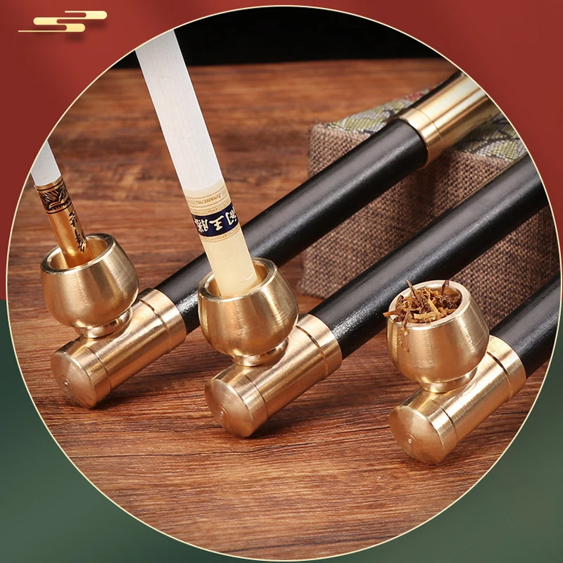 Metal old style Multifunction Smoking Pipe Tar Filtration Healthy Cigarette filter Fashion Recyclable Tobacco Pipe Gift for Men