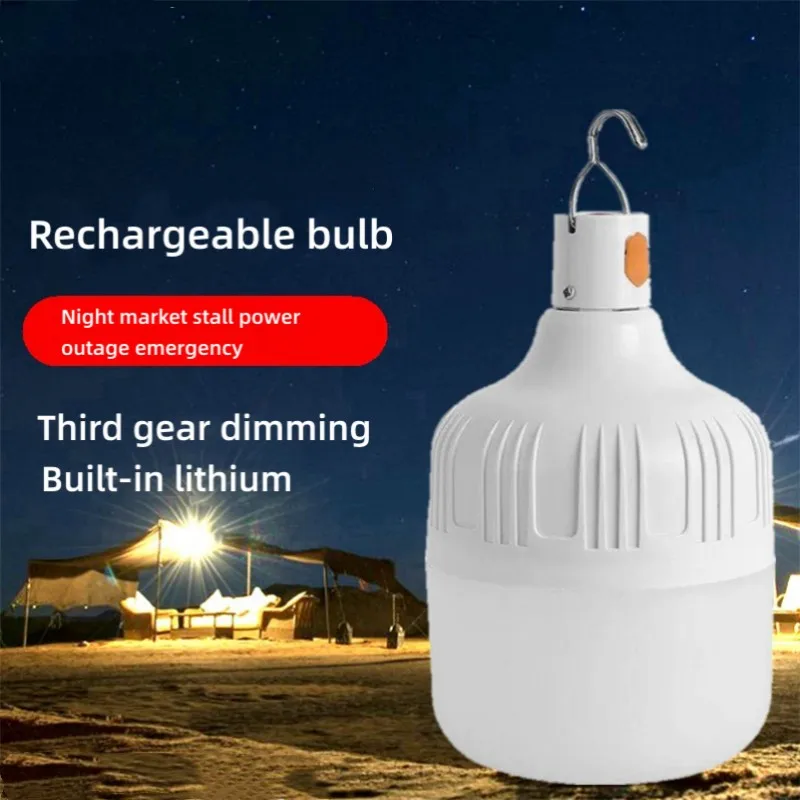 

Outdoor USB Rechargeable LED Lamp Bulbs 40 60W 80W Emergency Light Hook Up Camping Fishing Portable Lantern Night Lights