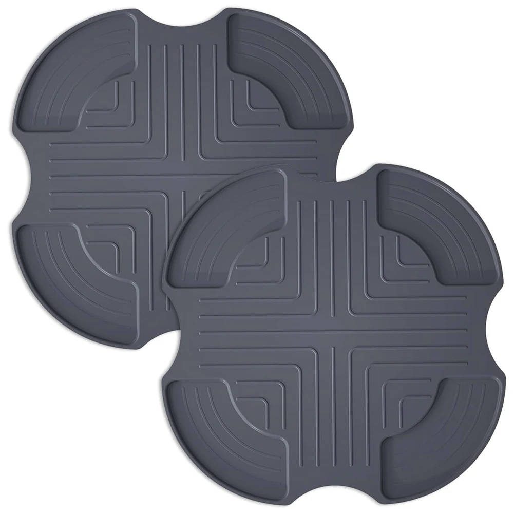 BAAN-2PCS وسادات سيليكون للمقلاة الهوائية للنينجا كريسبي وسادات ساخنة مقاومة للحرارة لحاملات الأطراف يحمي كونترتوب من الخدوش أ