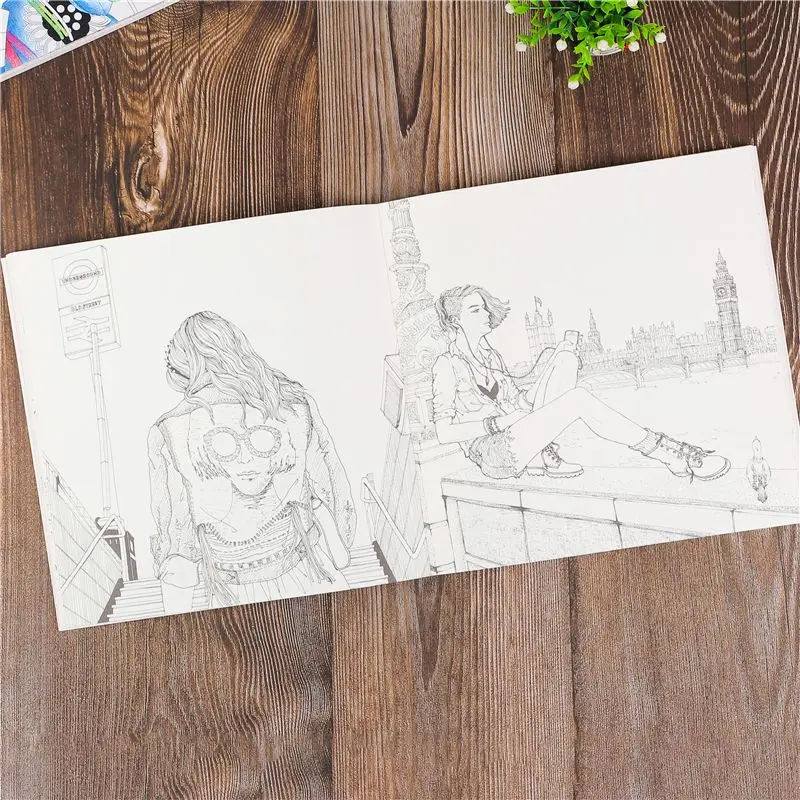 الناس في مختلف البلدان الكتابة على الجدران والتلوين كتاب الكبار النساء الحوامل الضغط تلوين كتاب الصور #4