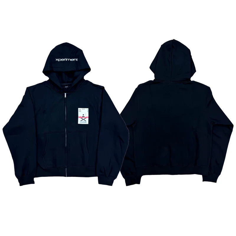New Hot Men Ken Carson XPERIMENT KEYCARD ZIP-UP WHOLE Pullover Hoodies Hoody hooded Sweatshirts velvet Cotton Thick #F32