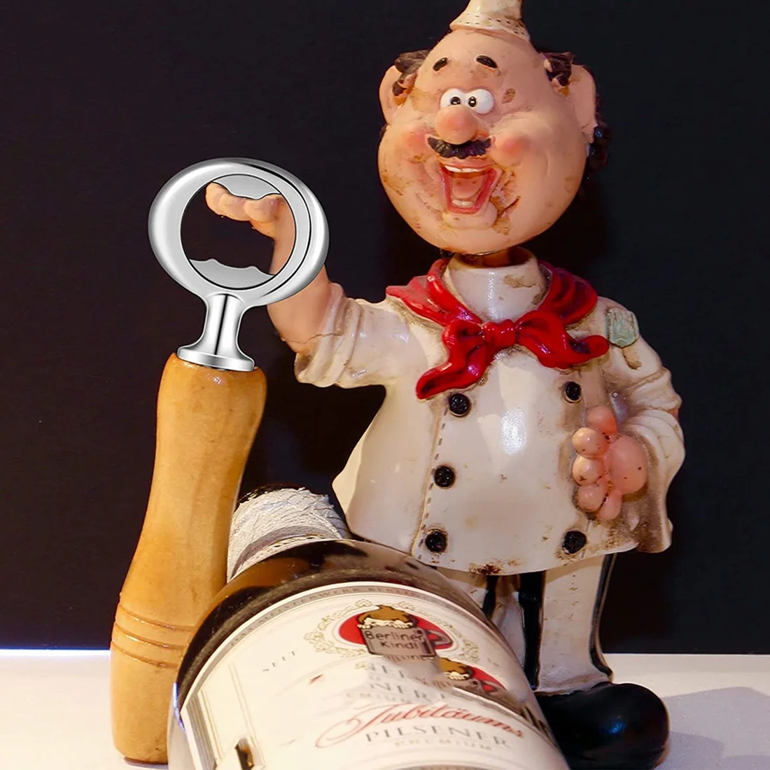 크리스마스 DIY 공예 맥주 병따개, 목재 터닝 프로젝트용 빈 병따개, 15 개