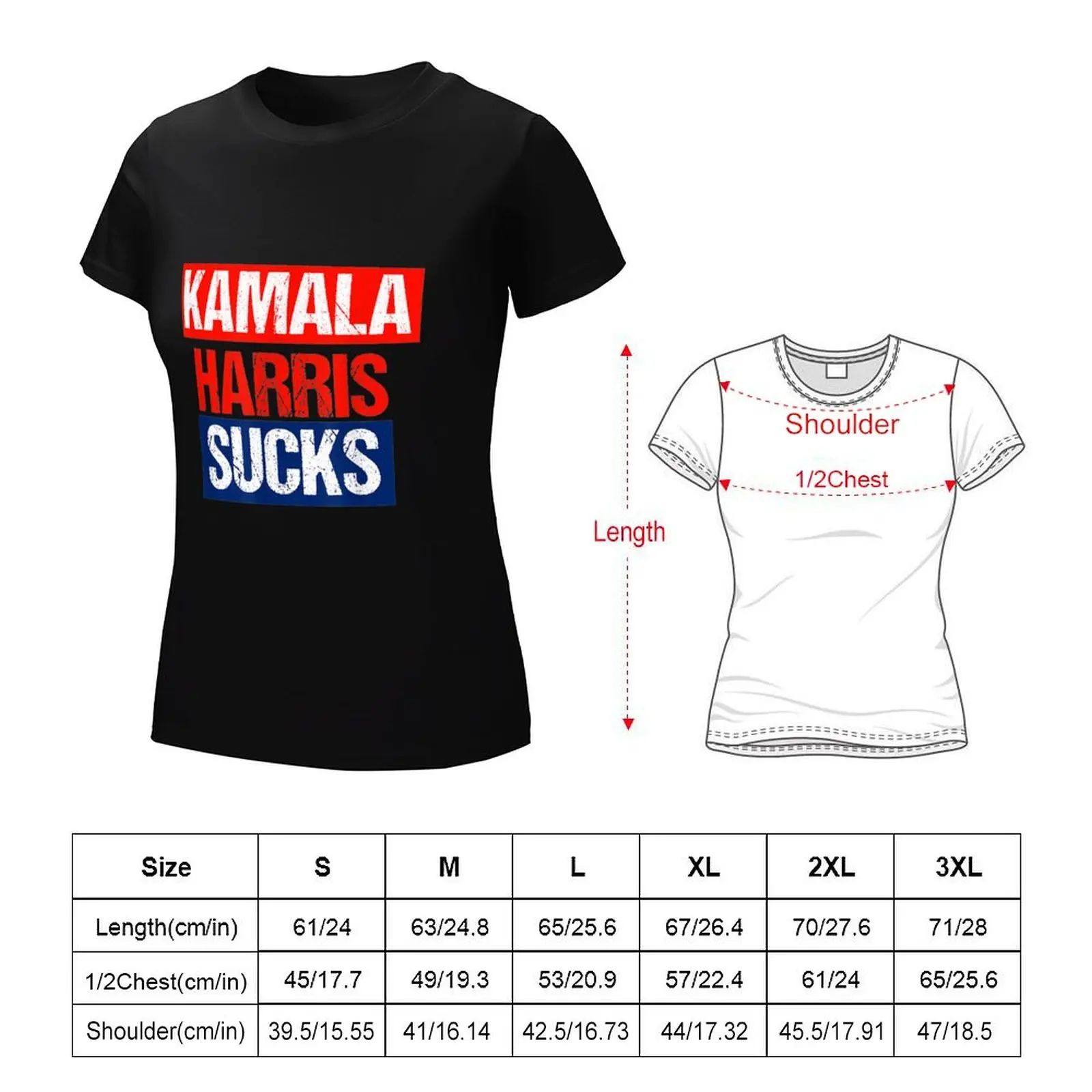 Kamala Harris Sucks Anti Kamala T-Shirt summer clothes aesthetic clothes hippie clothes Blouse cute t-shirts for Women image 6