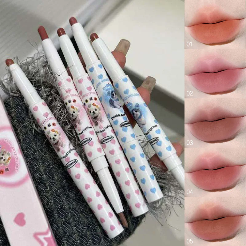 HERORANGE Dual-Ended Lip Liner & Velvet Matte Lipstick - Precision Lip Contouring with Soft Misty Finish