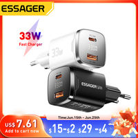 Essager 33W GaN USB Type C Charger Digital Display PD Fast Charging For  iPhone 16 15 14 Pro Max iPad Mini 6 Xiaomi Samsung S22