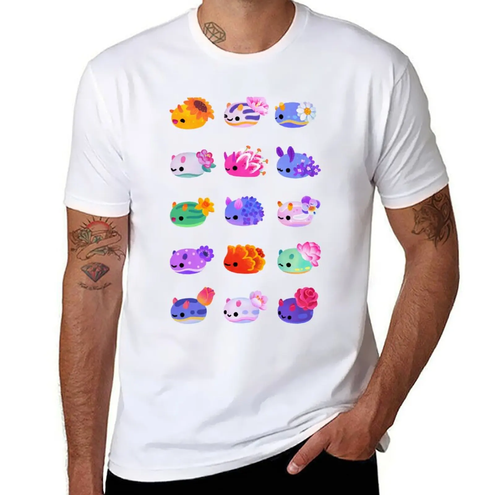 

sea quality 100% t shirts shirts Flower cotton slim t cotton high pastel - slug man for t T-Shirt shirts man fit