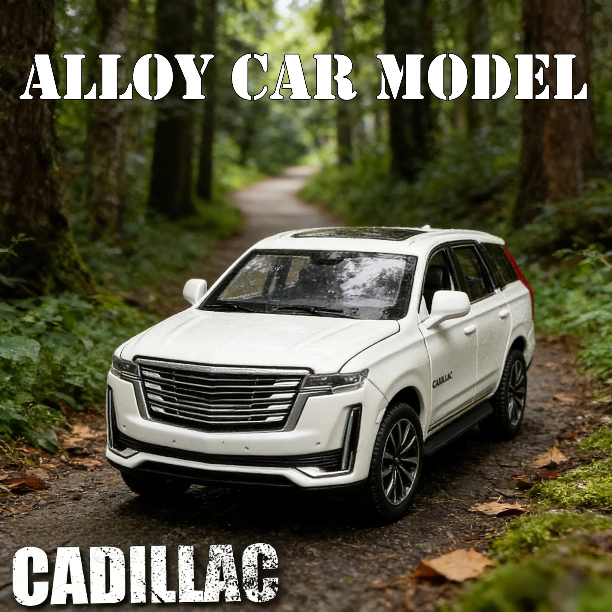 ل 1:32 كاديلاك إسكاليد على الطرق الوعرة مركبة محاكاة دييكاست سبيكة معدنية نموذج سيارة ضوء الصوت التراجع جمع لعبة الهدايا #1