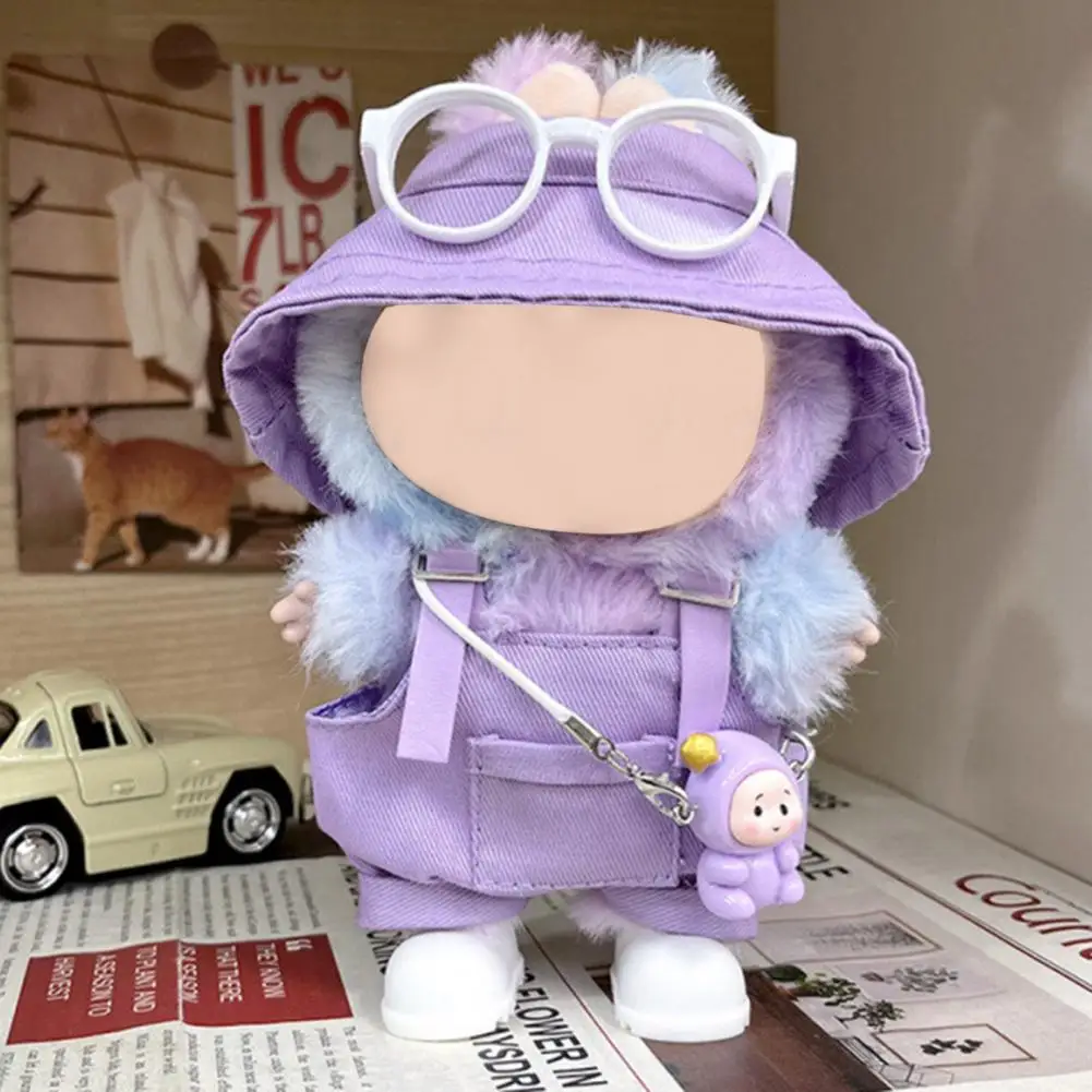 Baby Doll Clothes Stylish Doll Clothes Set Knitted Sweater Overalls Outfit Premium Jeans Dress Up Accessories for 15-17cm Dolls