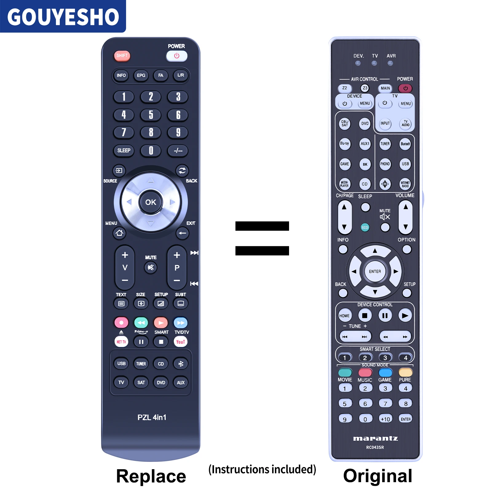 

New RC043SR Replace Remote Control Work For Marantz AV Surround Receiver SR7015