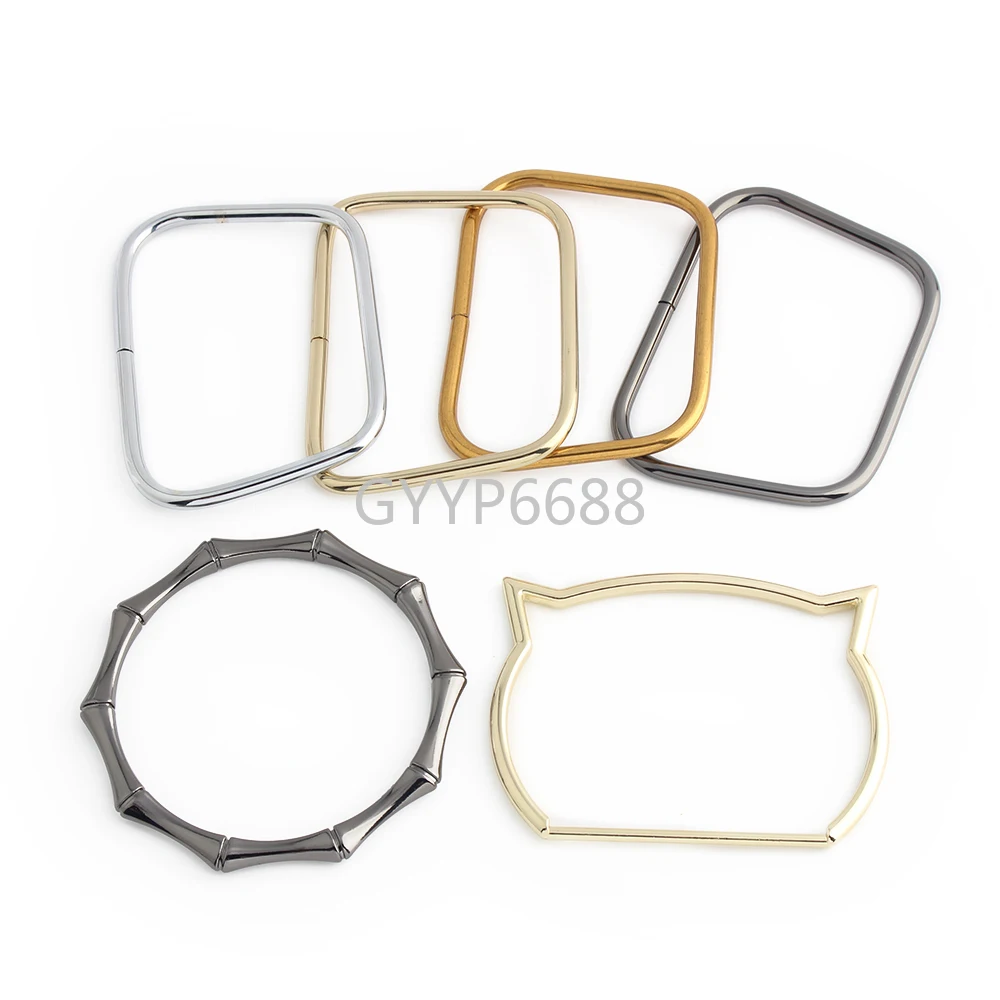 2/4/10PCS Bamboo Elbow Elastic Bracelets Cat Ear Metal Handle For Bag Strap Shoulder Purse Frame Luggage Decoration Accessories