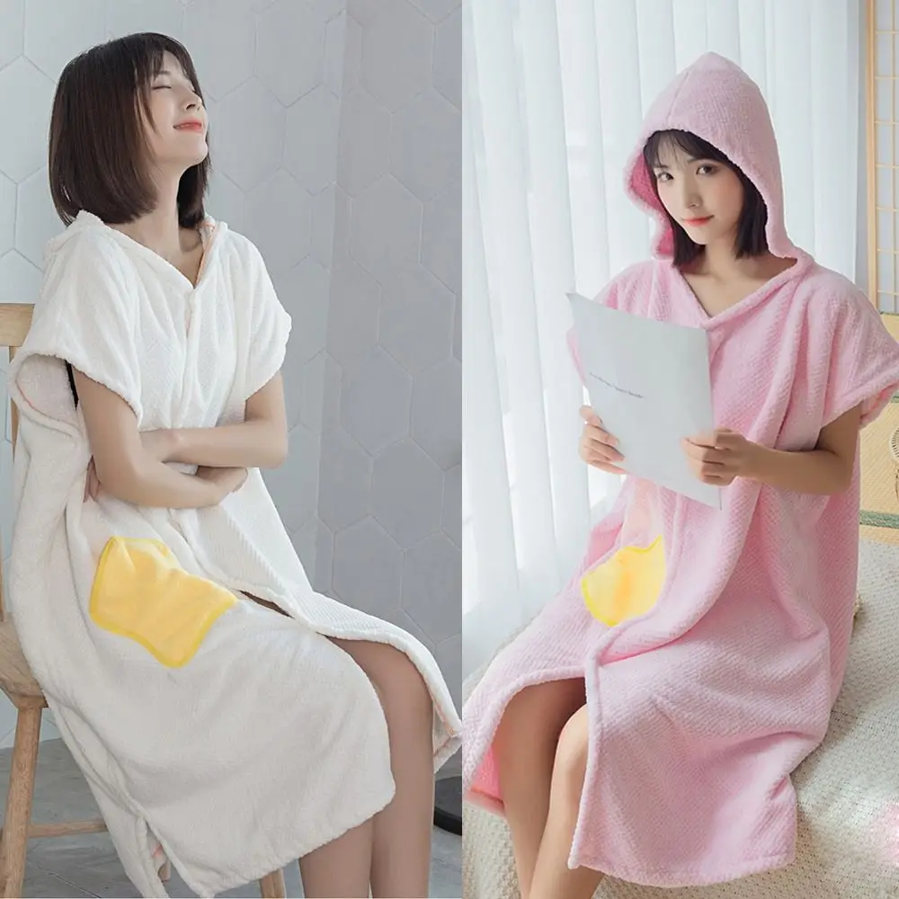 Bathroom Multi-function Quick-Drying Thickened Pineapple Hooded Sauna Towels Beach Cloth Bathrobe Bath Towel