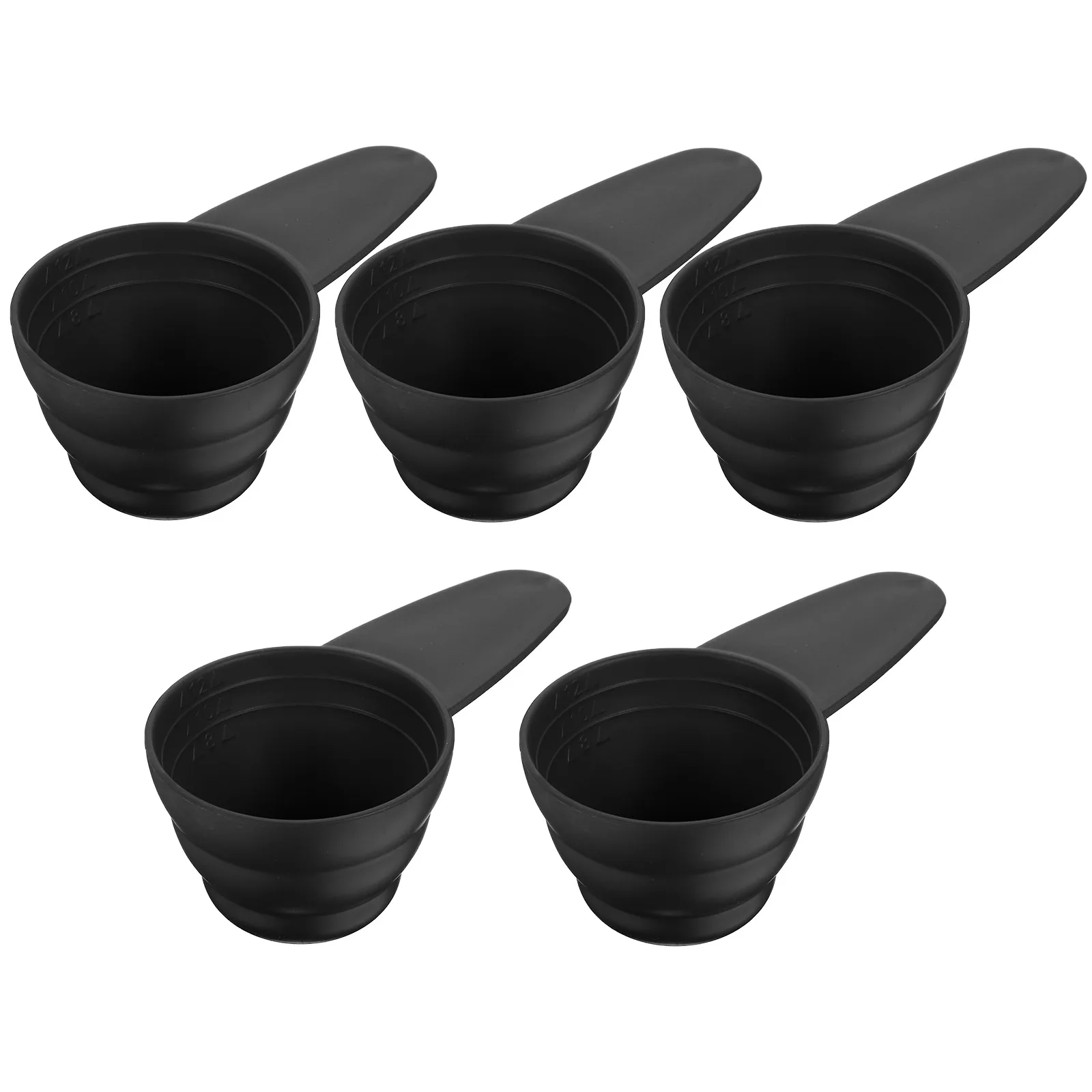

5 Pcs Measuring Spoon Coffee Scoop 8 10 12g Black ABS Long H tablespoon measuring cup espresso spoon disposable kitchen dry