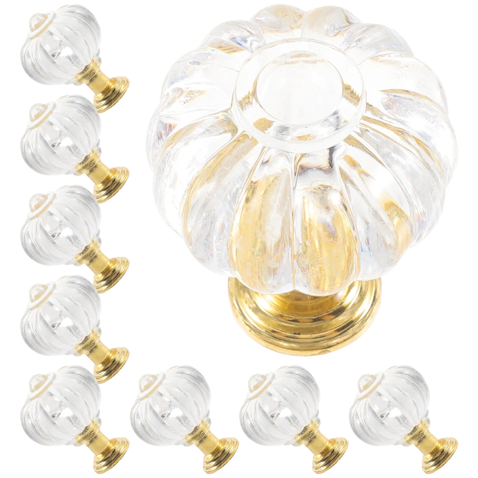 

10Pcs Transparent Acrylic Crystal Furniture Pull Handle Replacement Drawer Cabinet Knobs for Wardrobe Dresser Door Handle