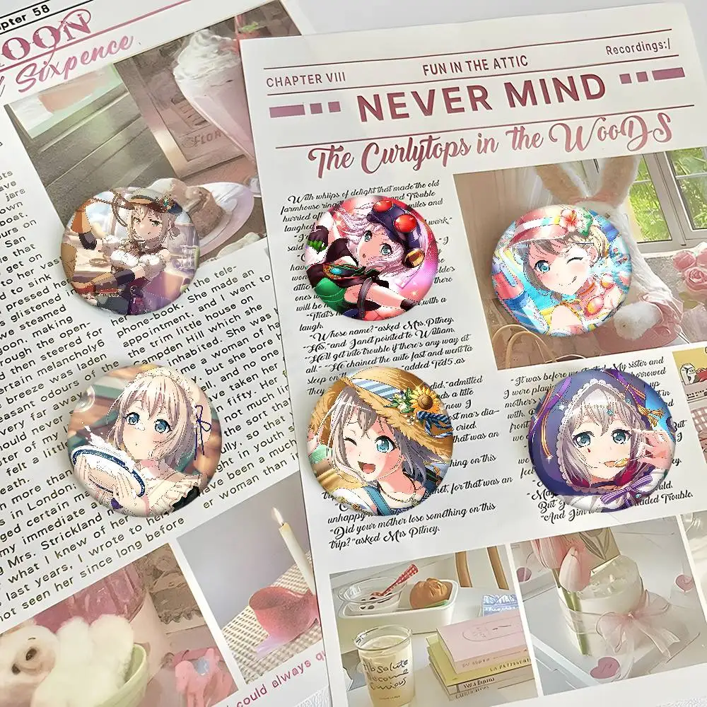 أنيمي M-Moca Aoba شارات الإبداعية صفيح لينة زر دبابيس الحيوان أيقونة بروش التلبيب على ظهره شارة S