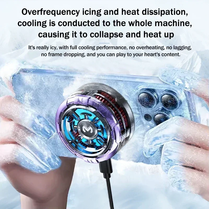 MEMO NEW CX08PRO Mobile Phone Cooler 9V2A Frozen Magnetic Back Clip 2in1 Semiconductor Cooling Fan Radiator for IOS Android PUBG