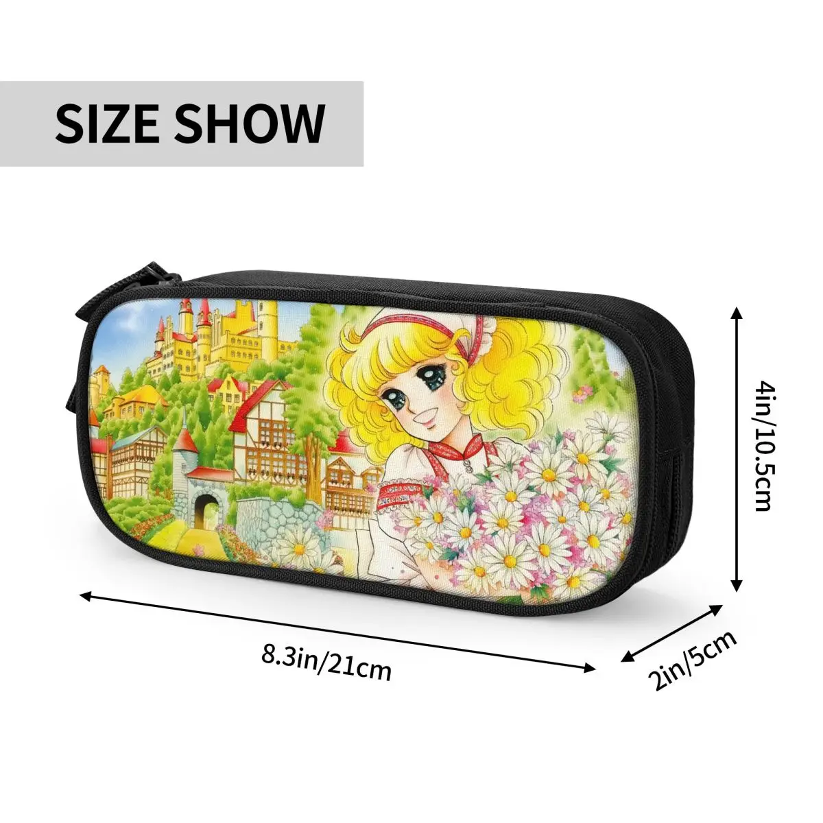 Candy Candy Raskraska ดินสอสาว Kawaii อะนิเมะกล่องปากกากระเป๋านักเรียนความจุขนาดใหญ่อุปกรณ์โรงเรียนเครื่องสําอางค์ดินสอกระเป๋า