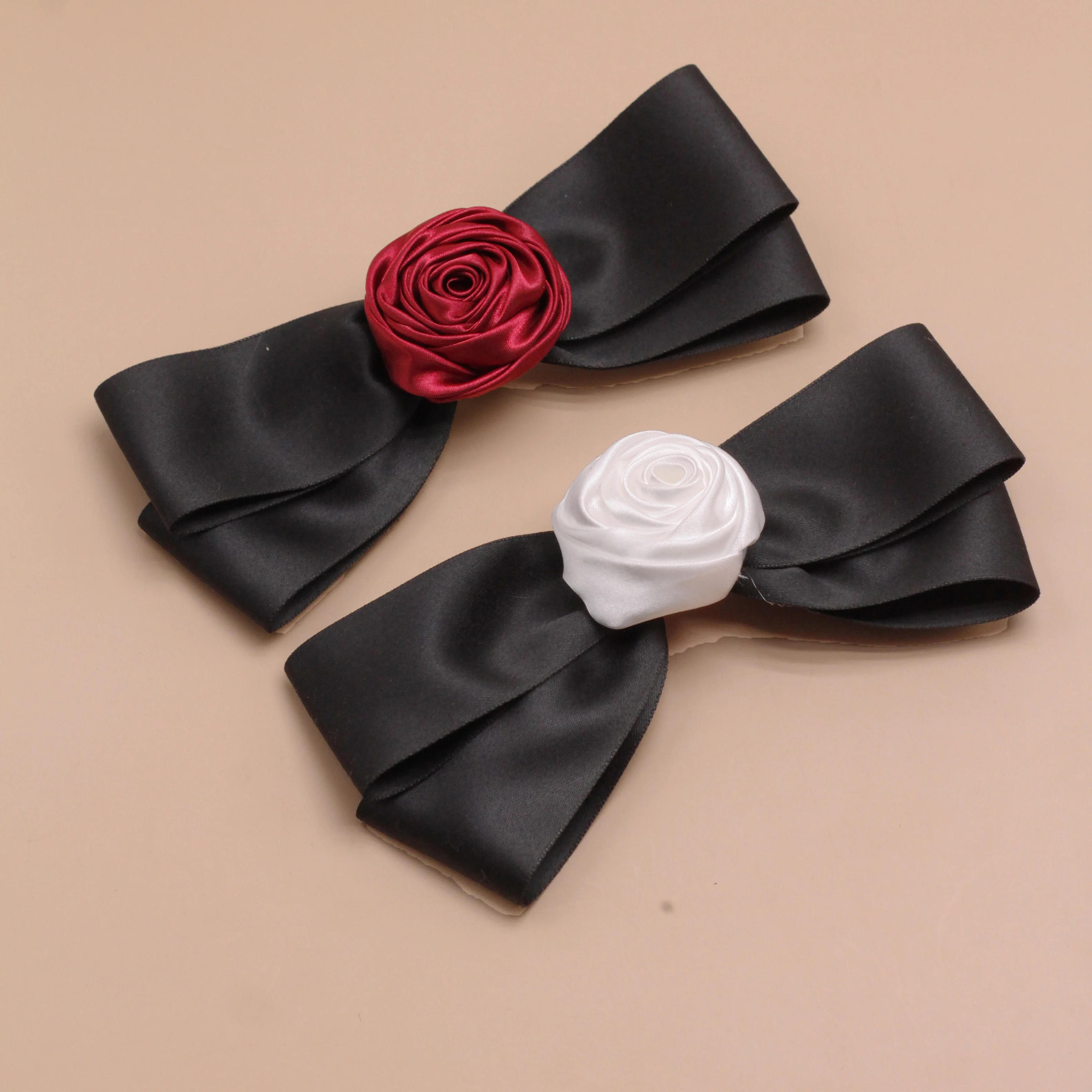 Lystrfac New Handmade Rose Bow Hairpin Temperament Flower Hair Accessories