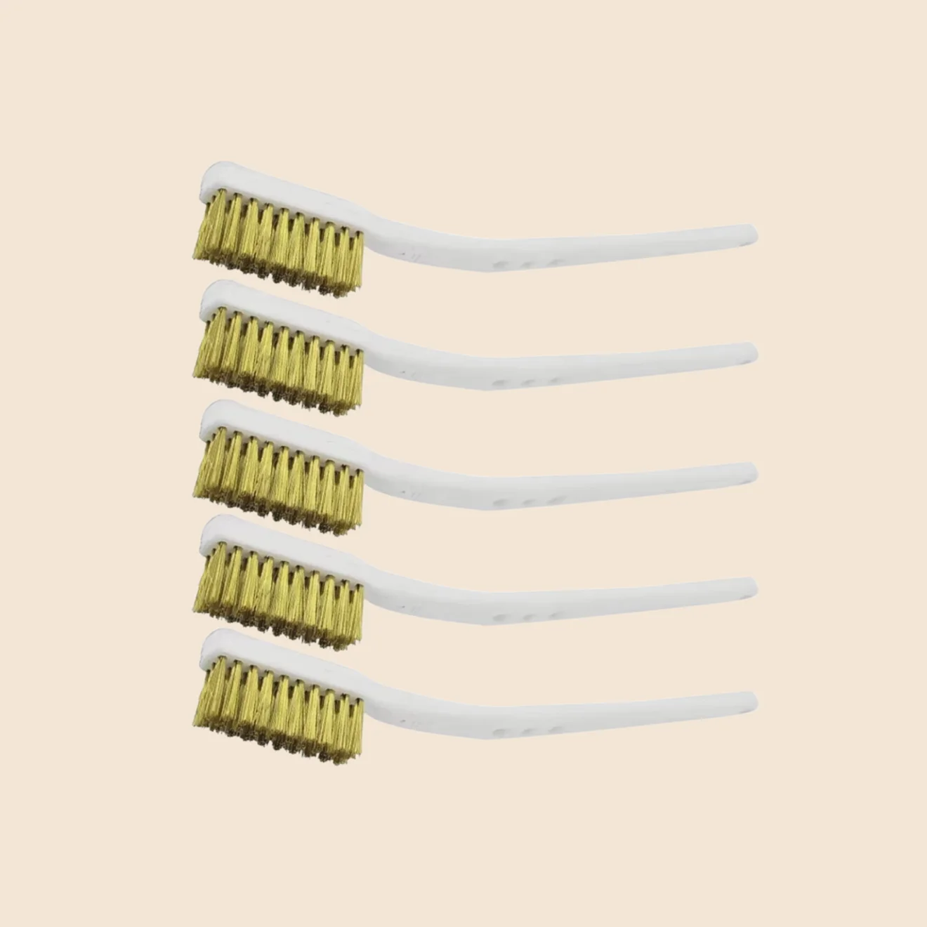 5Pcs 175mm Brass Wire Brush Mini Paint Rust Remover Steel Wire Brushes Industrial Metal Polishing Burring Cleaning Brush