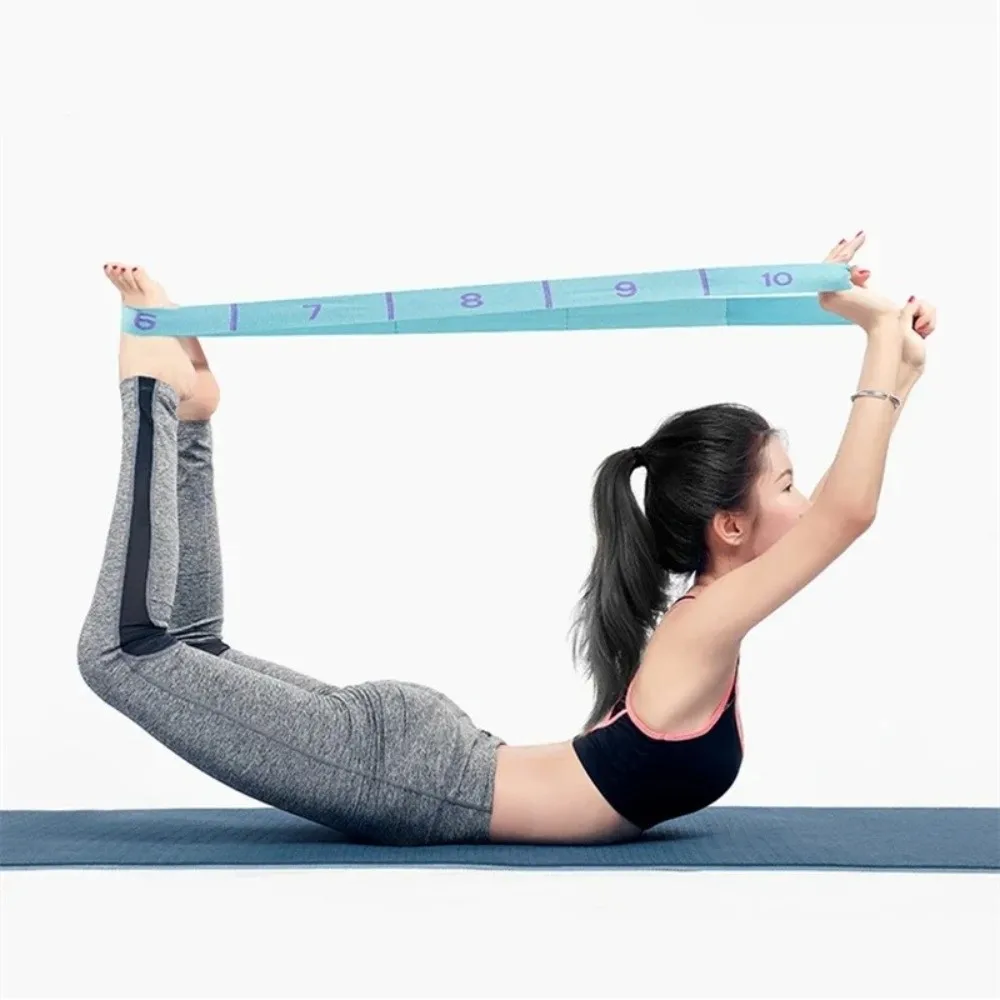 Multi Stage Yoga Stretch Band Elastic Rope Segmented Yoga Resistance Band Resistance Belt 10/11 Grid Yoga Elastic Band