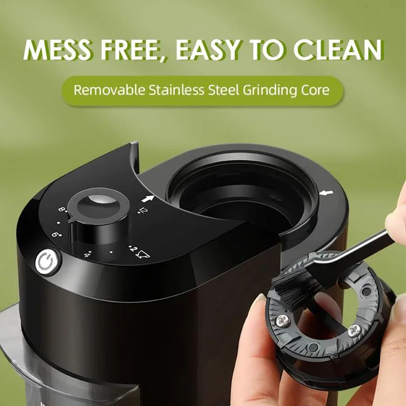 電気コーヒー豆グラインダーデザイン家庭用自動エスプレッソグラインダーフレンチプレスドリップエスプレッソコーヒー用の28つの挽き設定
