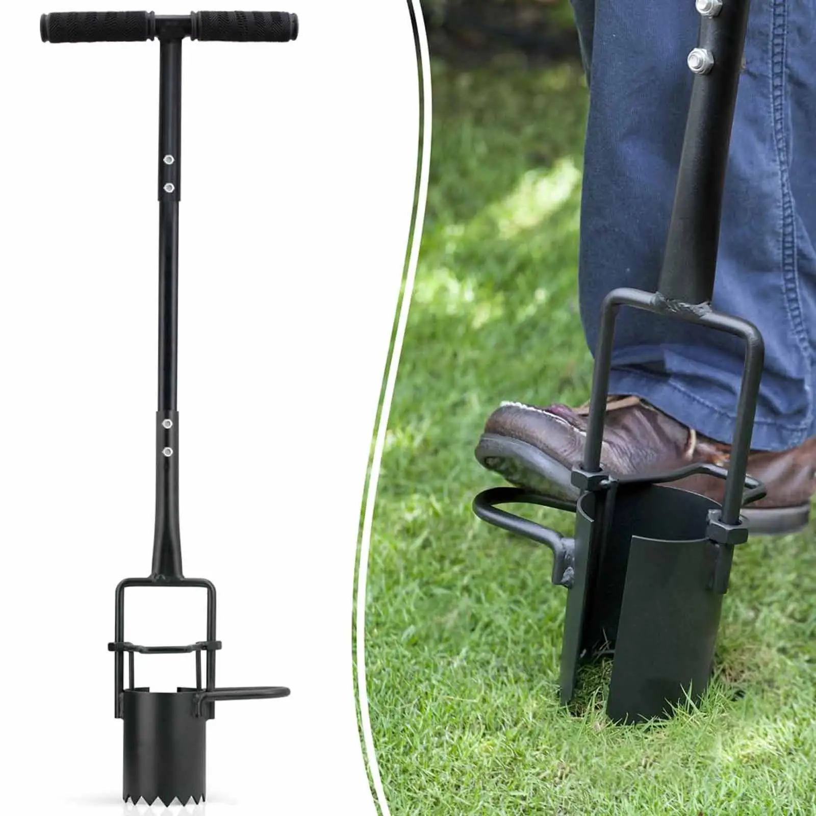 

Planting Tools Carbon Steel Compact Size Plugger Tool Garden Transplanter Bulb Planter Tool for Lawn Gardening Planting Garden