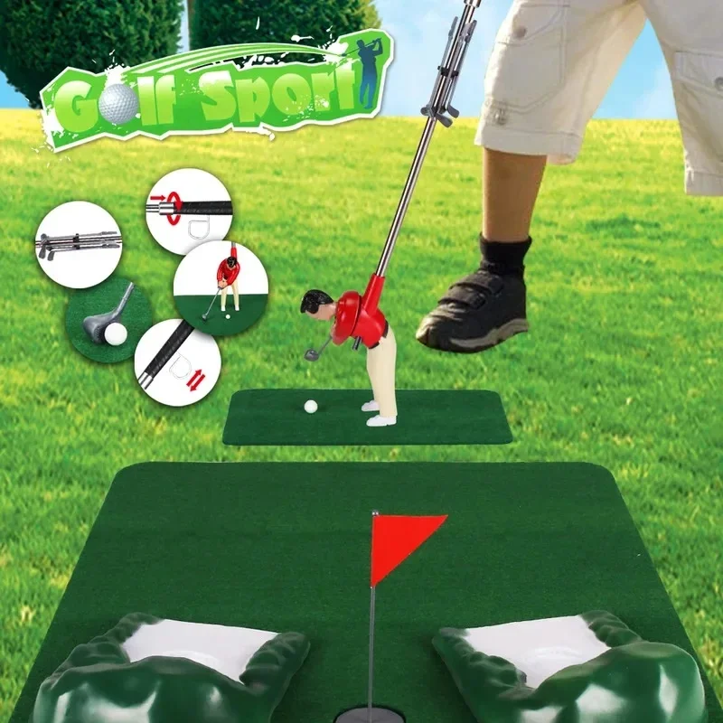 Toddler Golf Clubs Set, Portable Mini Golf Game for Kids, Indoor Outdoor Travel Toy for Backyard Beach Park, Boys Girls Birthday