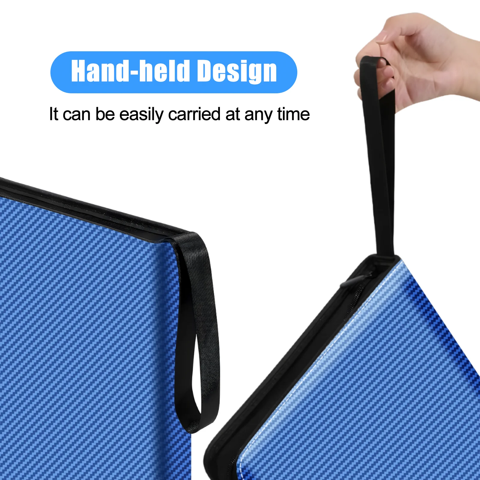 

eTone Portable Film Negative Pages Album Blue Acid-Free Storage Zipper Ring Sleeves Binder for 135 35mm 120 4x5 8x10 Film