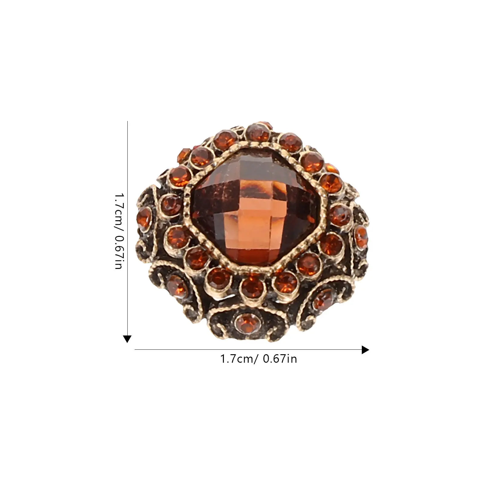 10Pcs Metal Sewing Buttons Rhinestone Coat Fastener Clothing DIY Clothes Accessories Replacement Buttons for Sewing Supplies