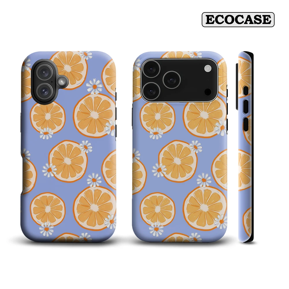 Orange Slice & Daisy IPhone 17 Must-Haves Handyhülle für IPhone 17 16 15 14 13 12 11 Pro Max Plus Doppelschichtige Rückseite