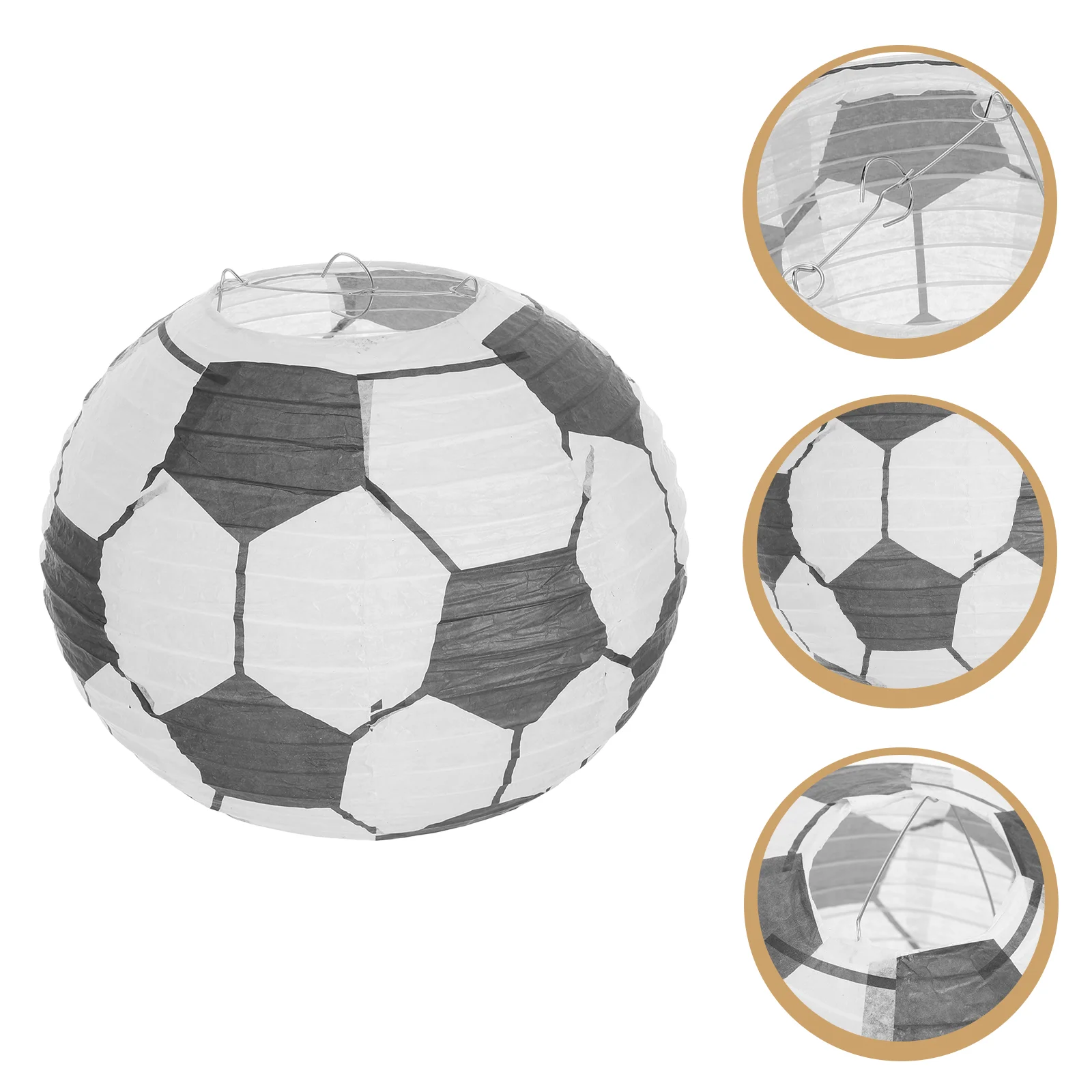 

3 Pcs Kids Football Portable Lantern Decorations for DIY Lanterns Child Party Paper