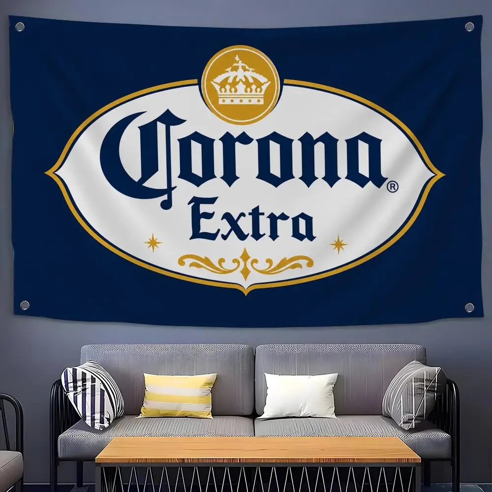 Drink C-Corona ExtraS Flags Flags for Room, Bedroom, Home, Outdoor, Wall Hanging, Concert Print, Art Banner