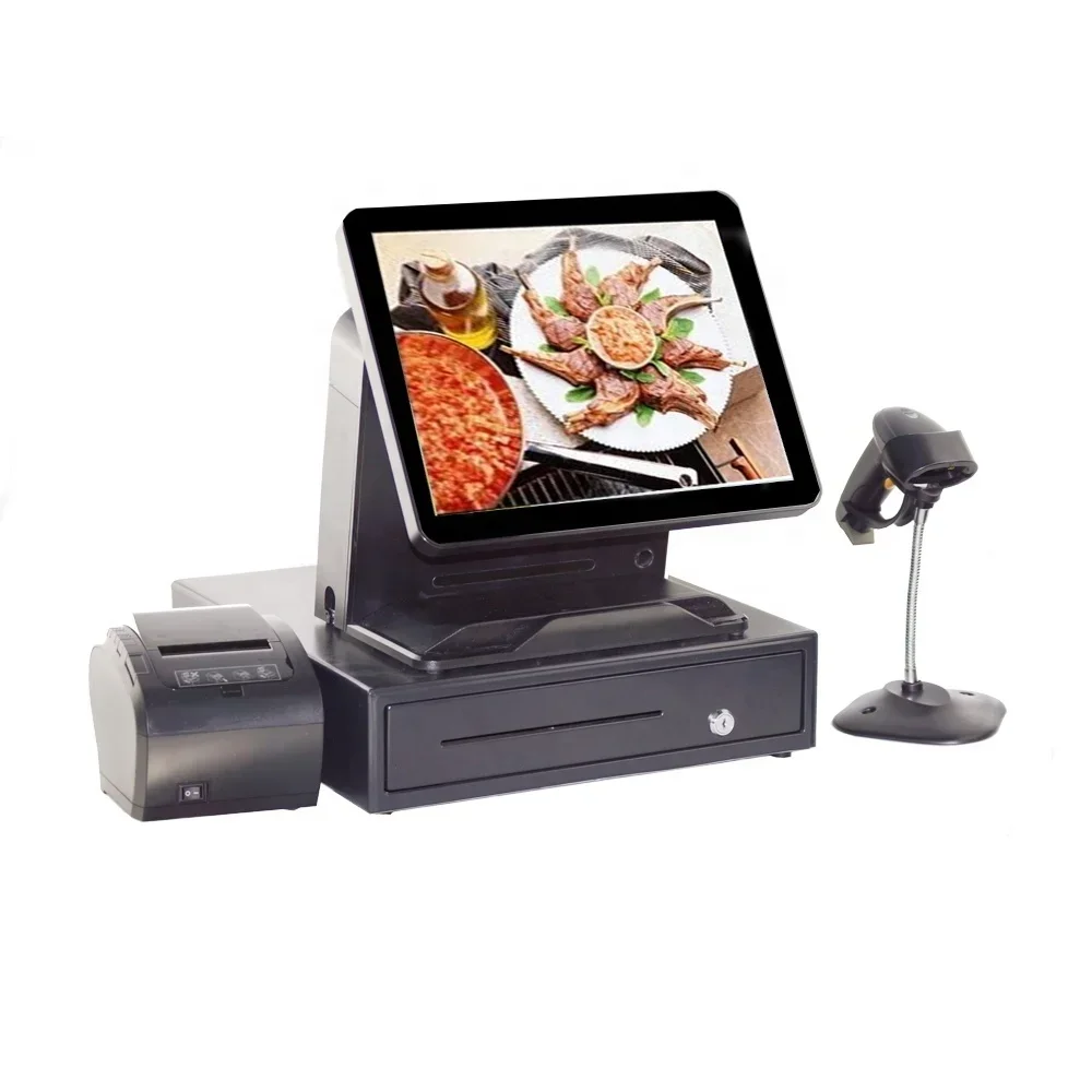 شاشة تعمل باللمس الكل في واحد نظام POS/تسجيل النقد/آلة POS لأمين الصندوق