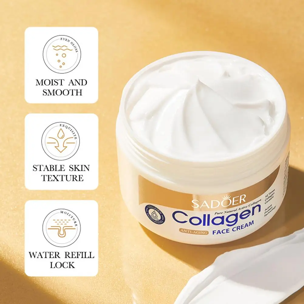 1pc Collagen Anti-Aging Face Cream 100g Fade Expression Wrinkles Increase Elasticity Anti-wrinkle Plump Skin Care