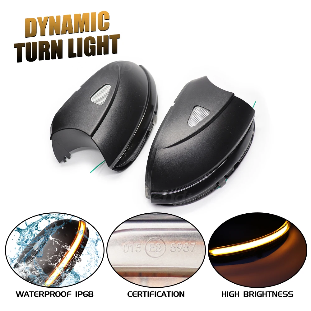 For VW Passat B7 2011-2015 Scirocco MK3 CC EOS Beetle A5 VW Jetta MK6 Dynamic LED Turn Signal Light Side Mirror Indicator Lamp