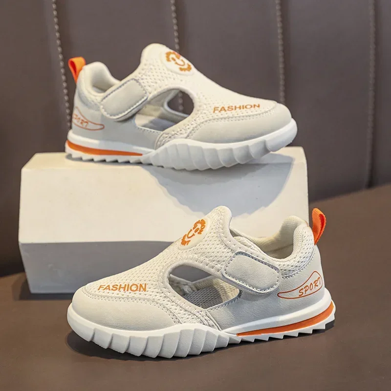 

Boys' Sandals 2024 Summer New Mesh Breathable Beach Shoes, Big Boys' and Girls' Casual Mesh Shoes