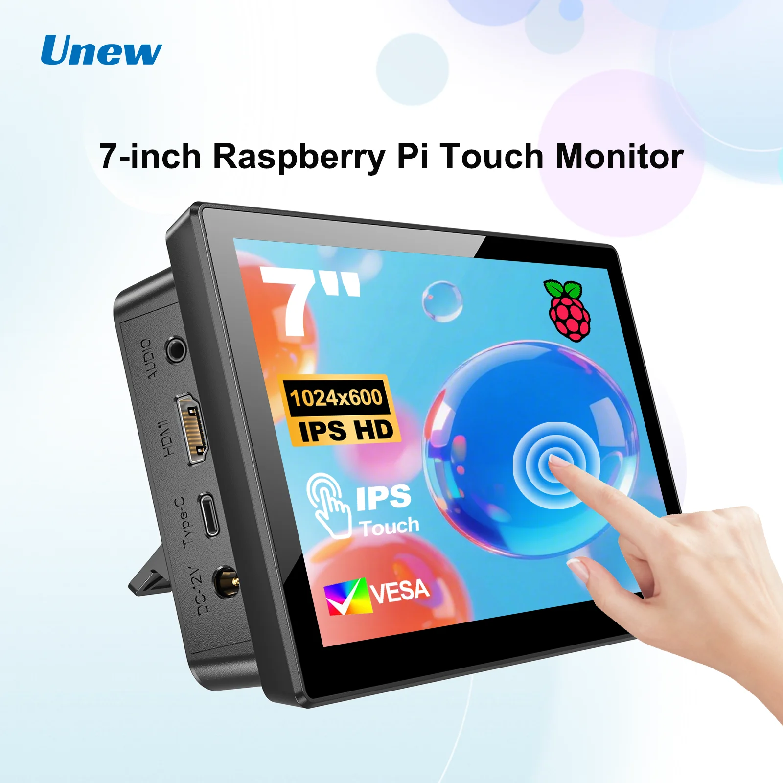 7 inch Touch Screen Raspberry Pi 3 4 HDMI Touch Monitor Banana Pi Industrial Display for Type-C VESA for Pi 3 4 Laptop Sub Xbox