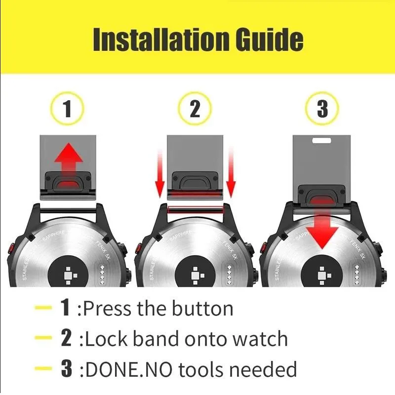 ガーミンフェニックス用メタルストラップ,ガーミンフェニックス用クイックフィットウォッチバンド8 e 7 pro 7x 6 5x plus,s70 s62 epix pro tactix 7 pro,22mm, 26mm