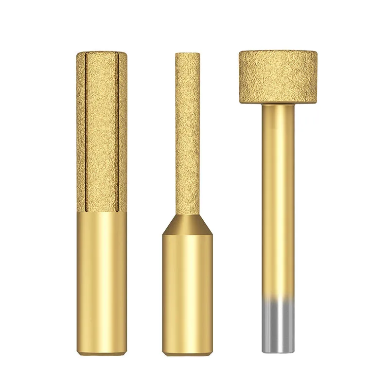 Diamond Router Bits Golden Brazed Seam Straight Knife Milling Cutter For Marble Stone Granite Trimming Machine Engraving Machine