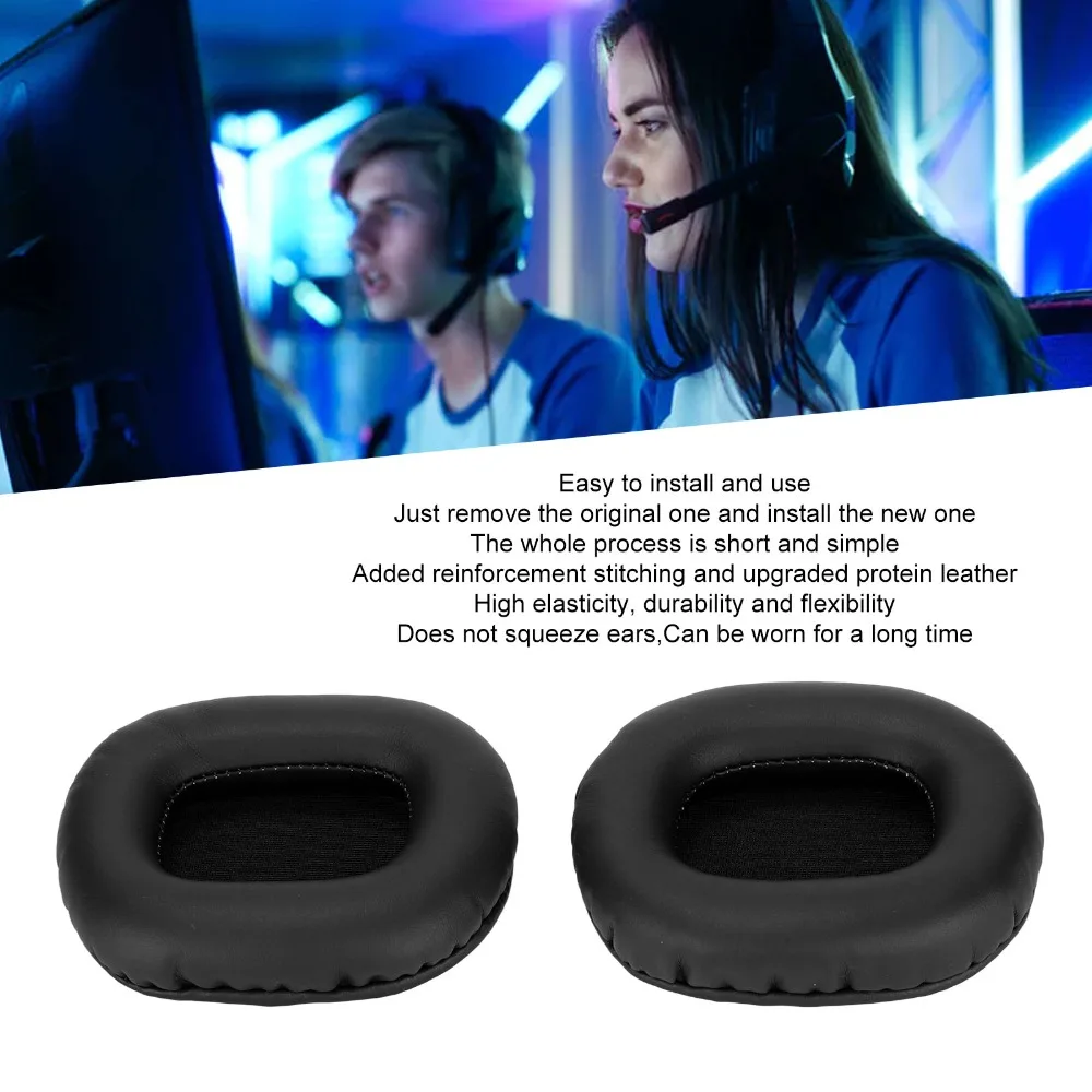 2PCS Soft and Comfortable Replacement Ear Pads Noise Isolation Ear Cushions for Edifier W800BT W808BT K800 K830 Headphone