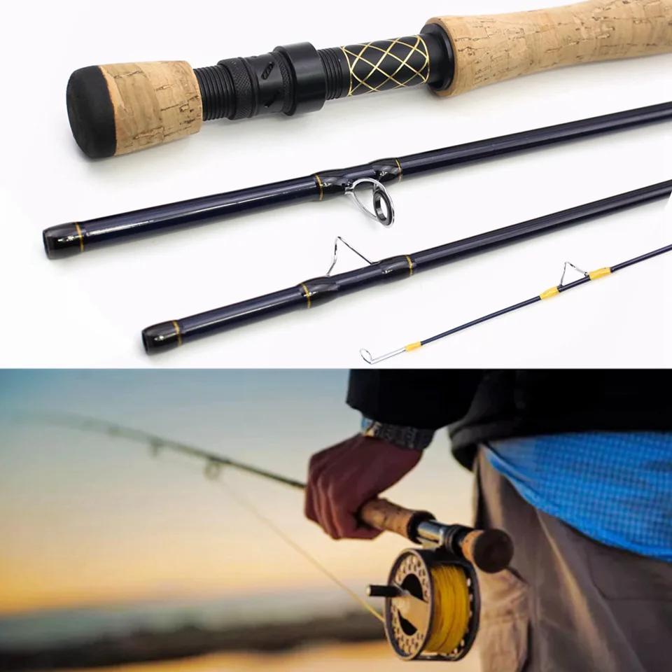 Section Carbon Fiber Fly Fishing Rod Fast Action M To Cm Collapsed view 2