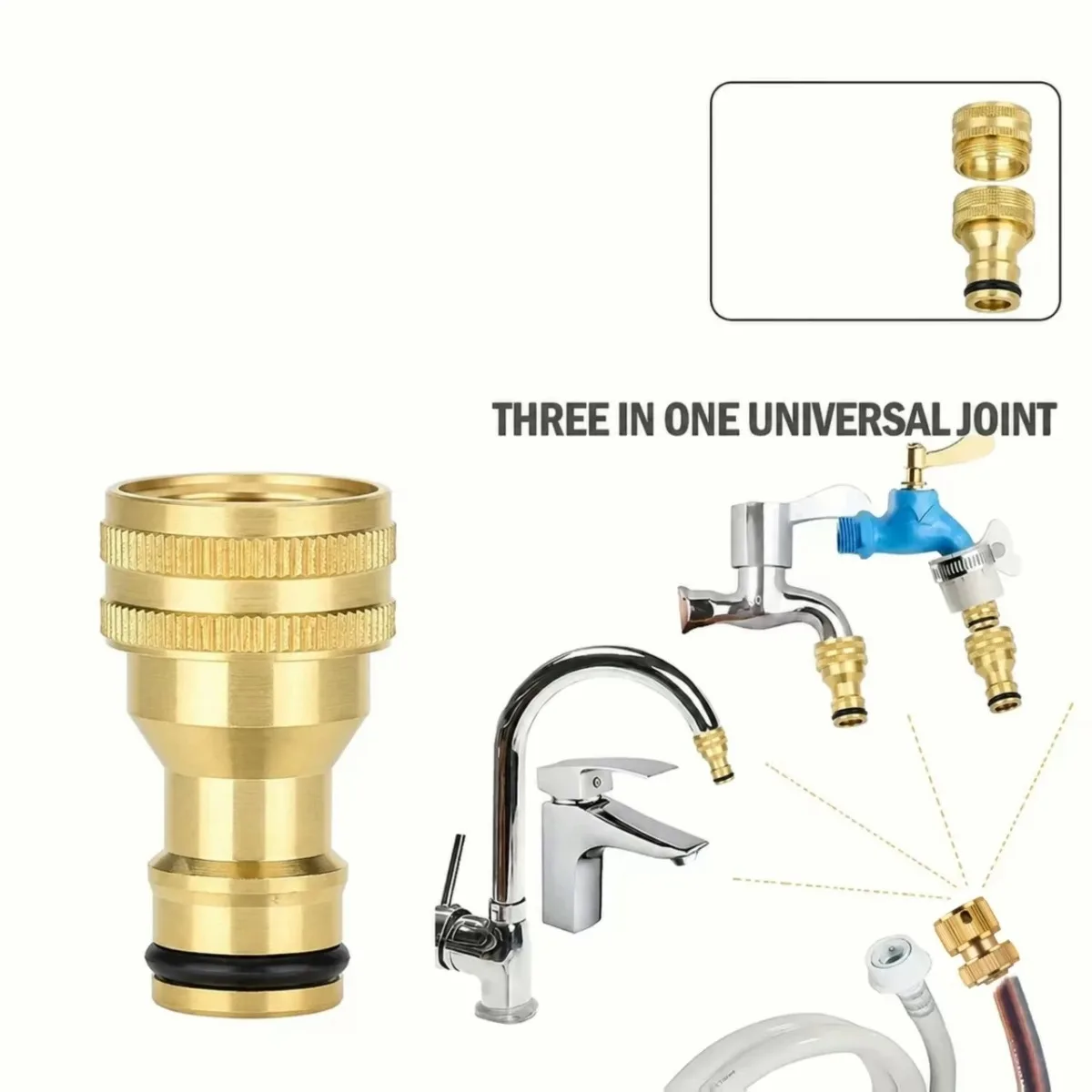 Multi Functional Connector Car Wash Water Gun 4-point Basin Adapter Uses For Auto Car Cleaning Tool Accessories Joint